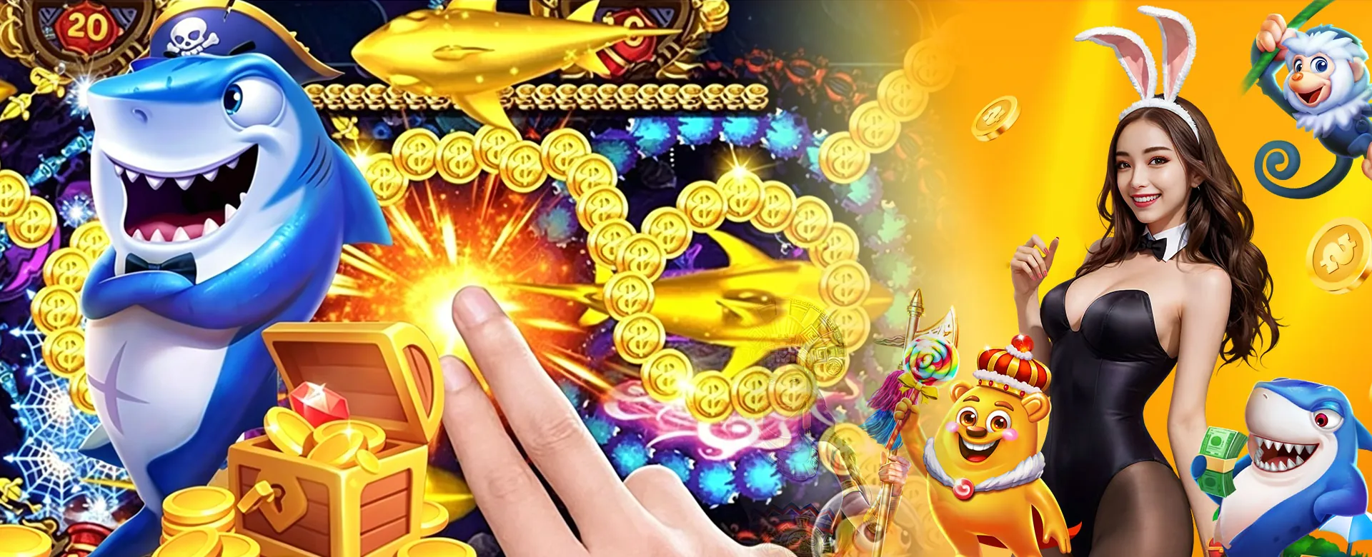 Diverse selection of Fachai casino games, including slots and live dealer tables